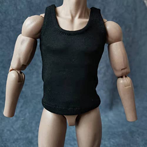 SSbeauty M 1/6 Scale Sleeveless Vest Set for 12-Inch Action Figures - Black & White