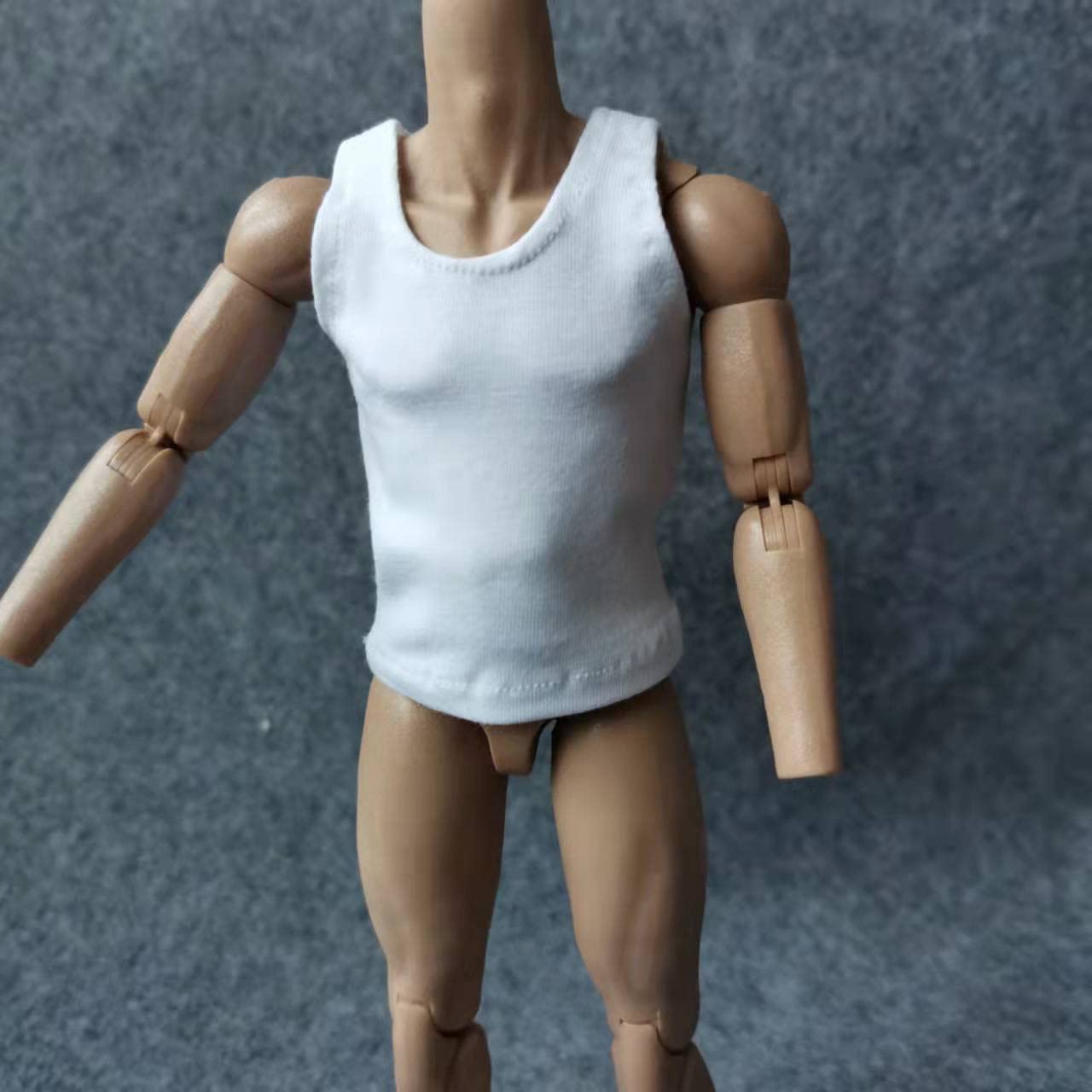 SSbeauty M 1/6 Scale Sleeveless Vest Set for 12-Inch Action Figures - Black & White