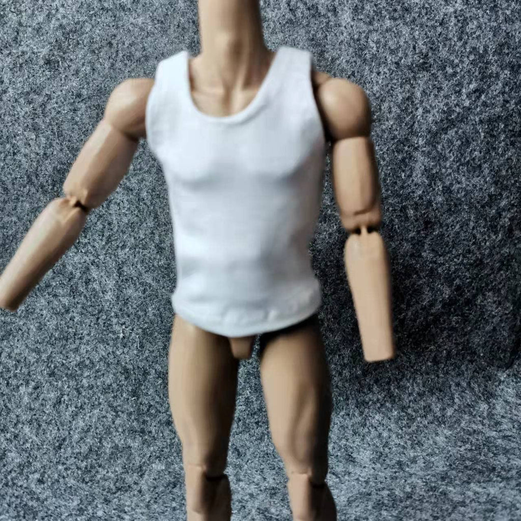 SSbeauty M 1/6 Scale Sleeveless Vest Set for 12-Inch Action Figures - Black & White
