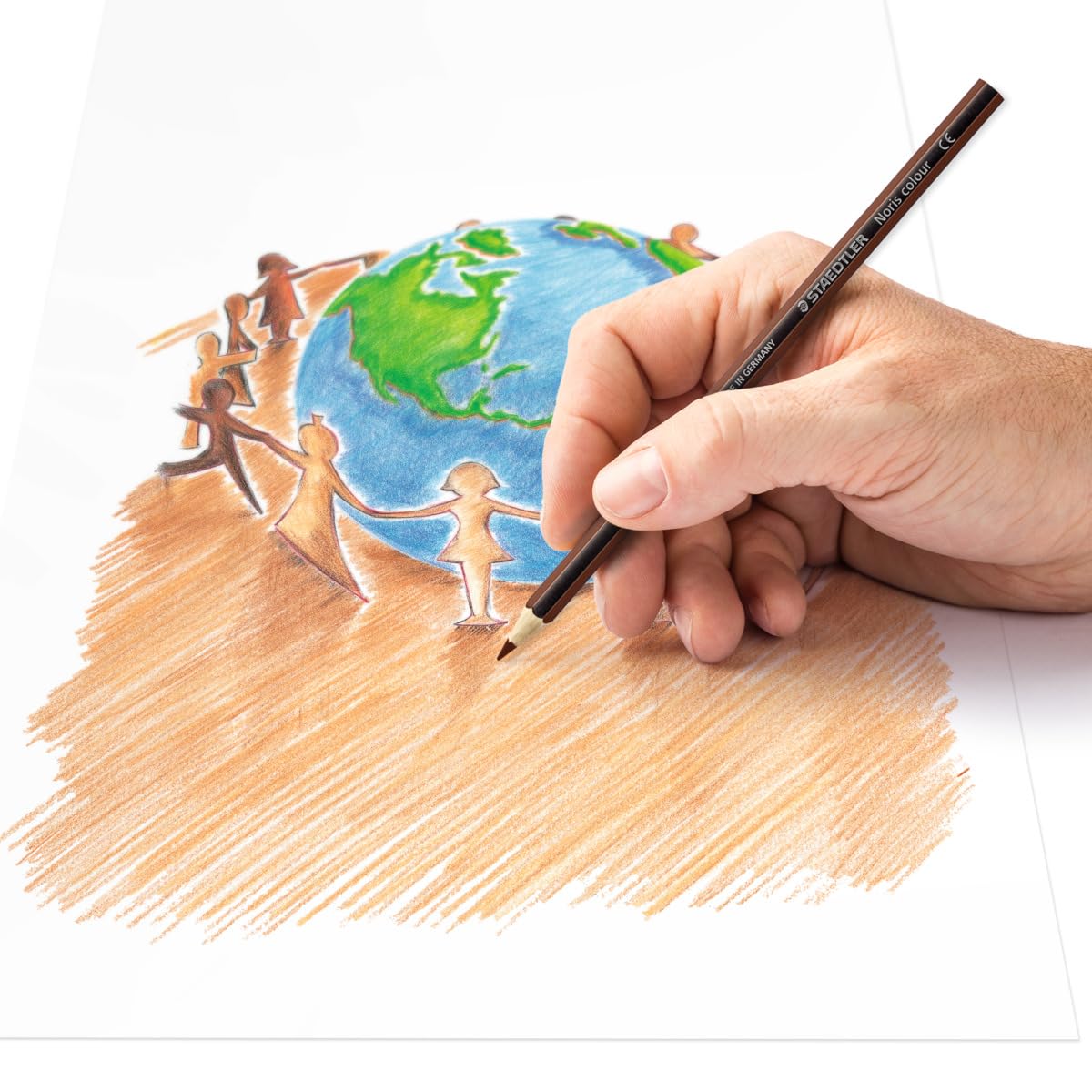STAEDTLER Noris Colour Colouring Pencils – 12 People of the World Shades, Pre-Sharpened, Ergonomic Design
