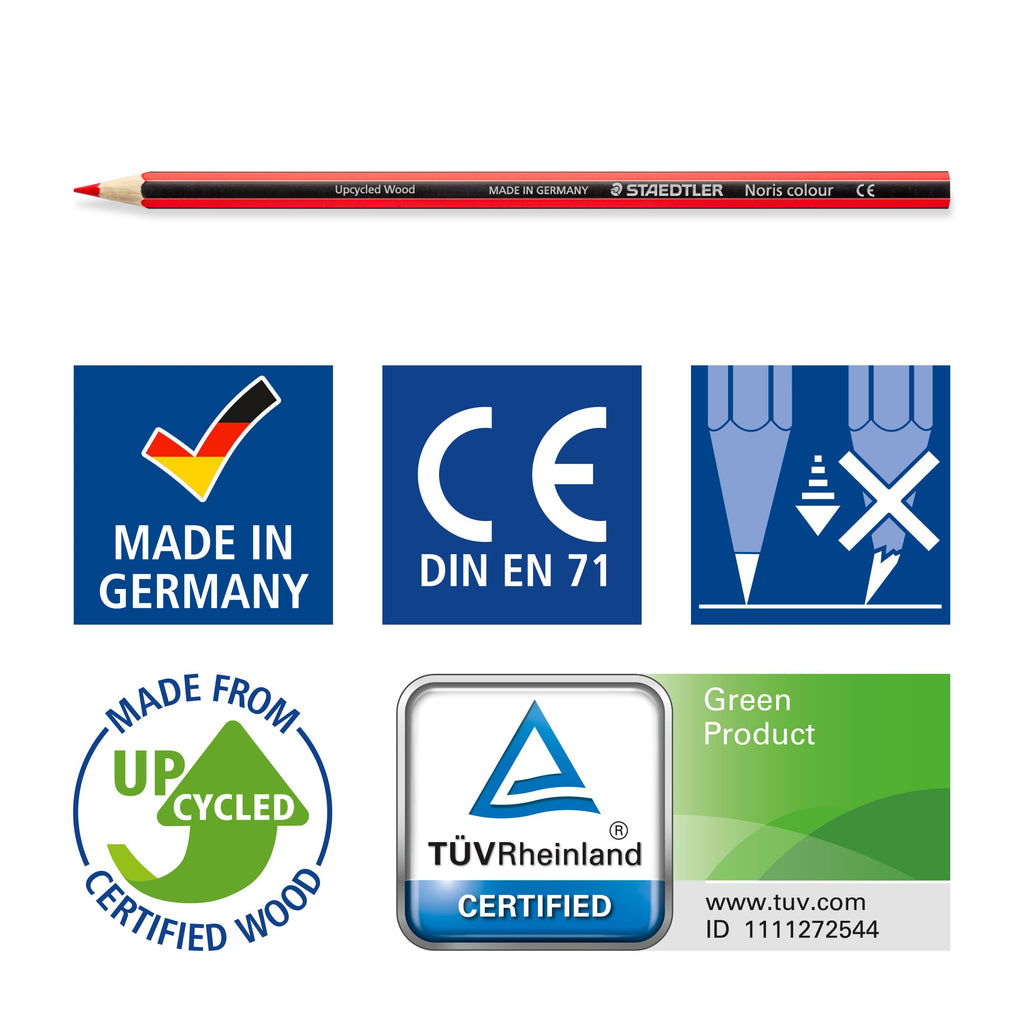 STAEDTLER Noris Colour Colouring Pencils – 12 People of the World Shades, Pre-Sharpened, Ergonomic Design