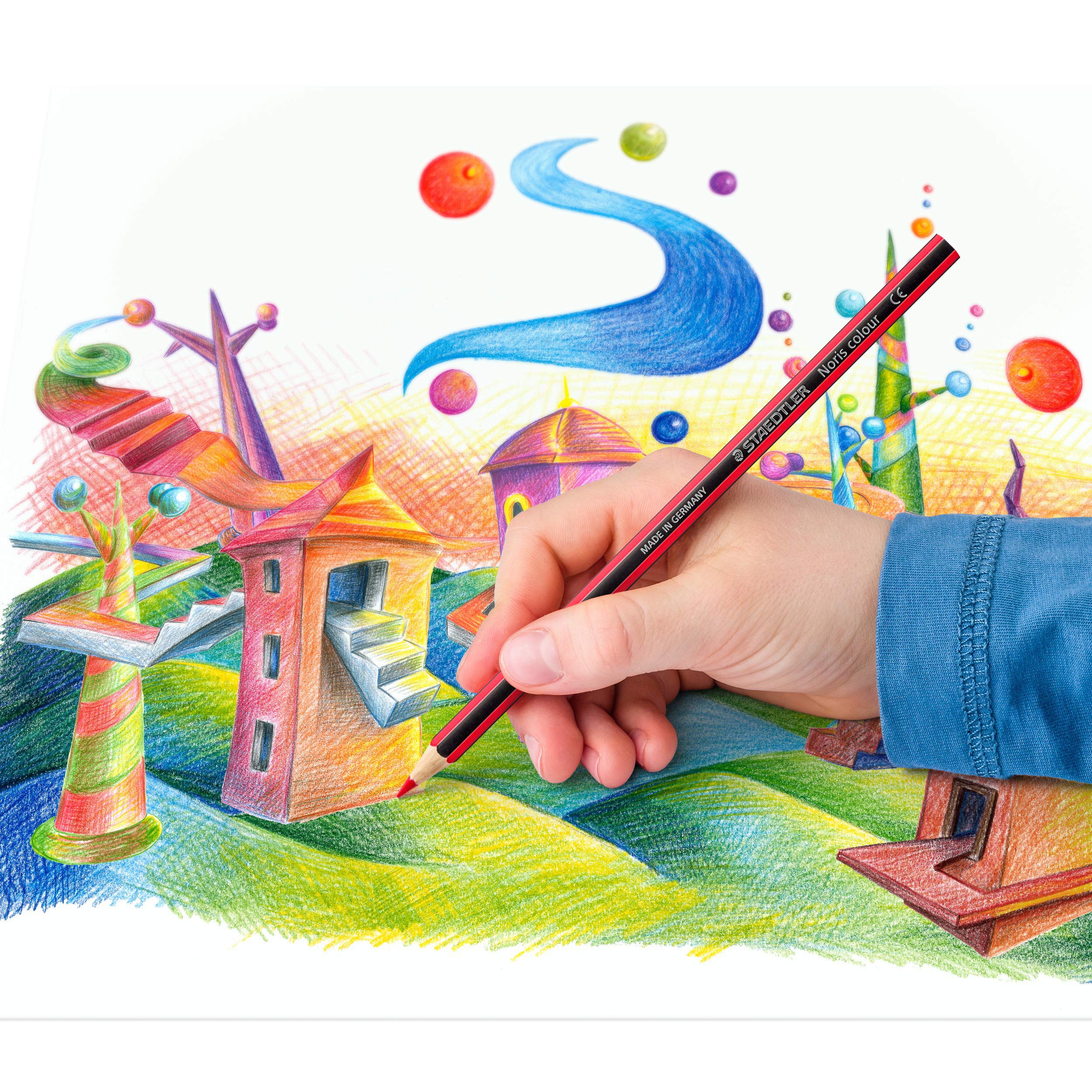 STAEDTLER Noris Colour Colouring Pencils – 12 People of the World Shades, Pre-Sharpened, Ergonomic Design