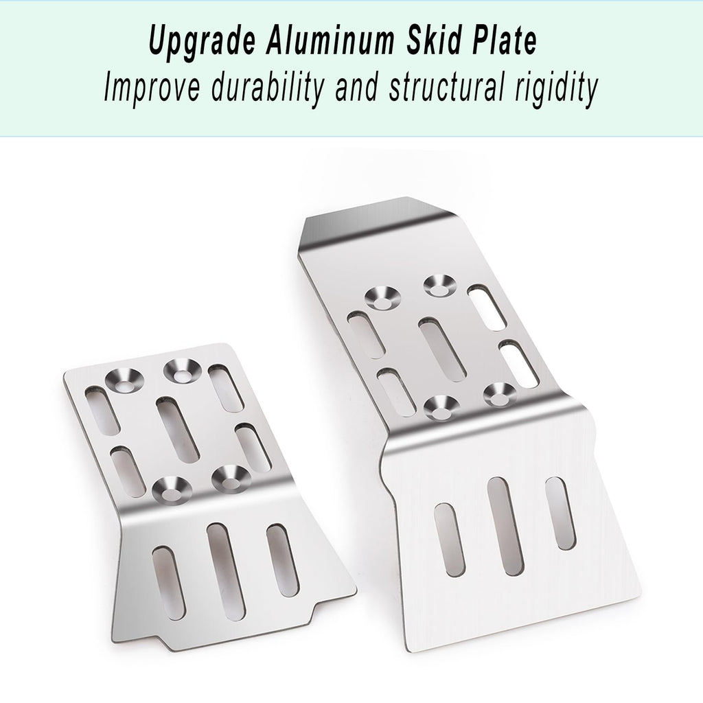 Stainless Steel Chassis Armor Guard Plate for 1/18 Arrma Granite Grom - Front and Rear Skid Plate by LSG
