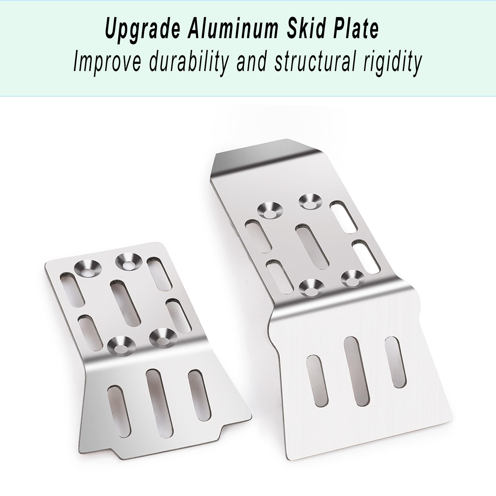 Stainless Steel Chassis Armor Guard Plate for 1/18 Arrma Granite Grom - Front and Rear Skid Plate by LSG