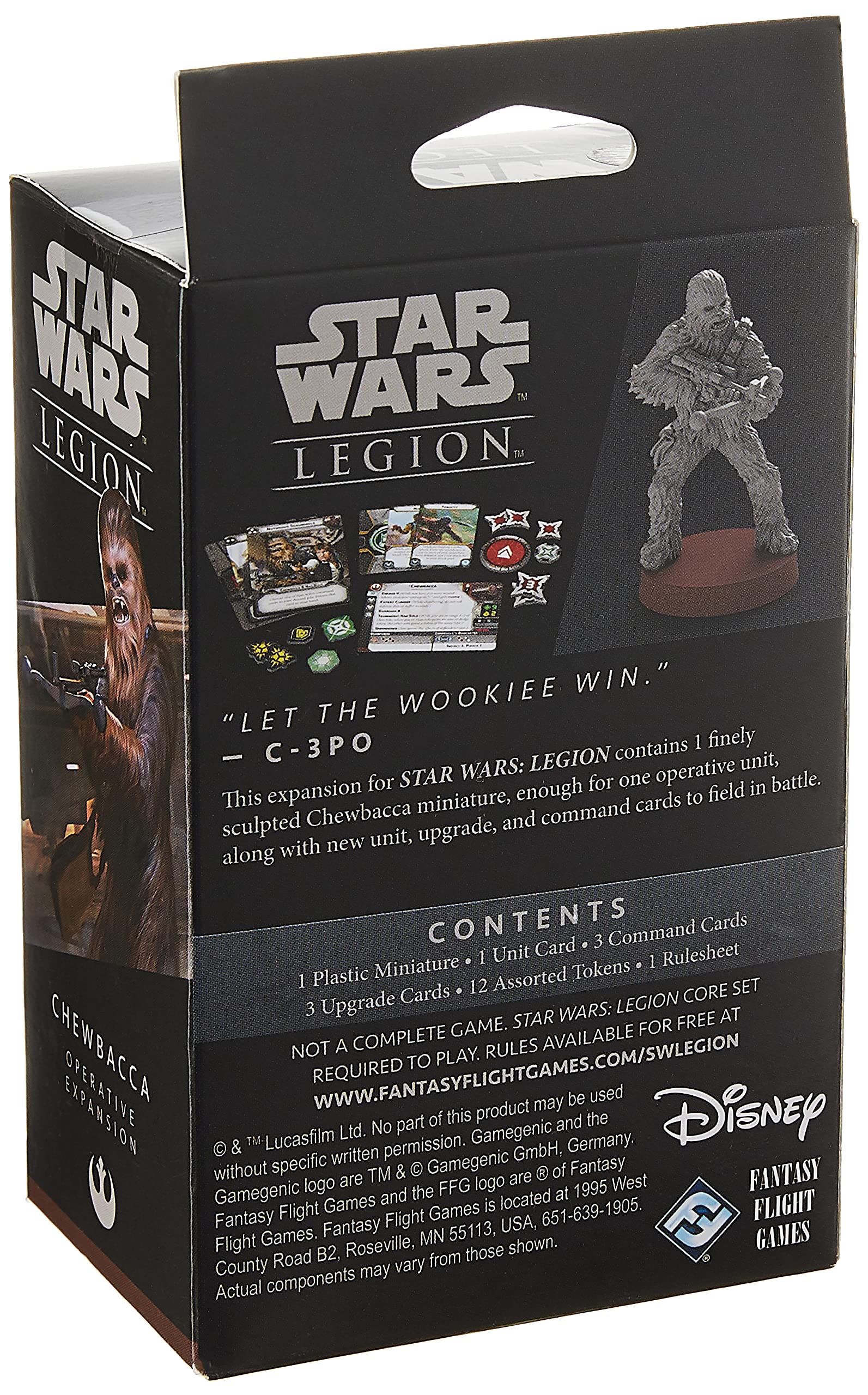 Star Wars: Legion Chewbacca Operative Expansion – Unpainted Miniature & Team-Up Command Cards