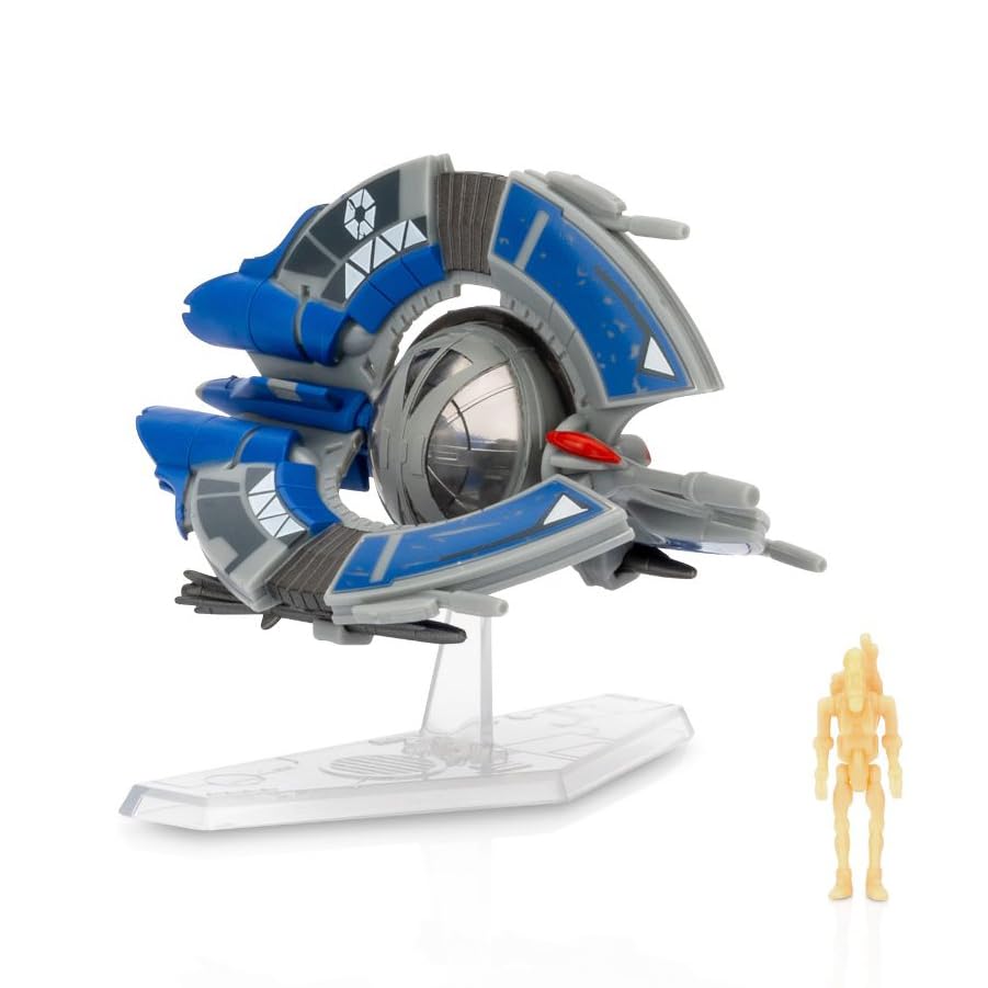 Star Wars Micro Galaxy Squadron Droid Tri-Fighter Mystery Bundle with Battle Droid and Scout Vehicle