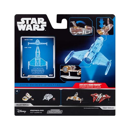 Star Wars Micro Galaxy Squadron Fiend Fighter – 5-Inch Vehicle with Articulated Shin Hati Micro Figure