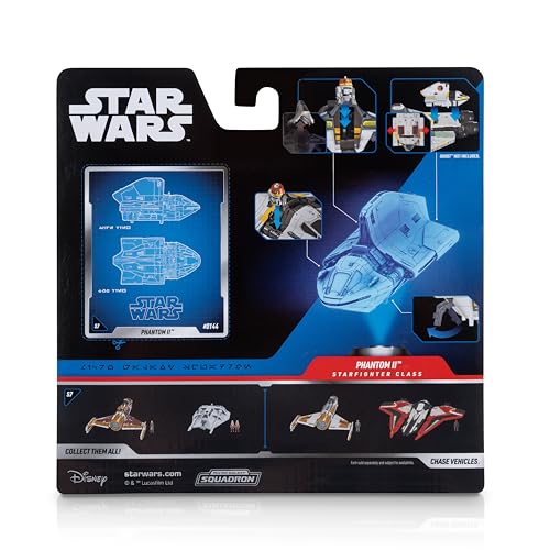 STAR WARS Micro Galaxy Squadron Phantom II Vehicle - 5-Inch with Kanan Jarrus & Chopper Figures