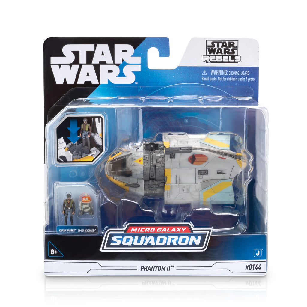 STAR WARS Micro Galaxy Squadron Phantom II Vehicle - 5-Inch with Kanan Jarrus & Chopper Figures