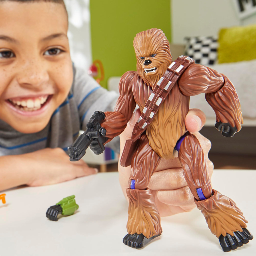 Star Wars MixMashers Chewbacca Figure with Boba Fett Gauntlet – 12cm Customizable Action Toy