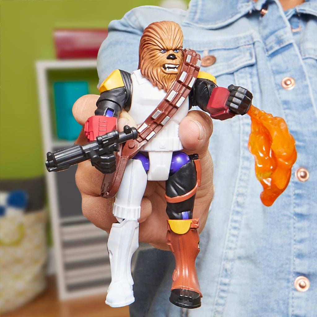 Star Wars MixMashers Chewbacca Figure with Boba Fett Gauntlet – 12cm Customizable Action Toy