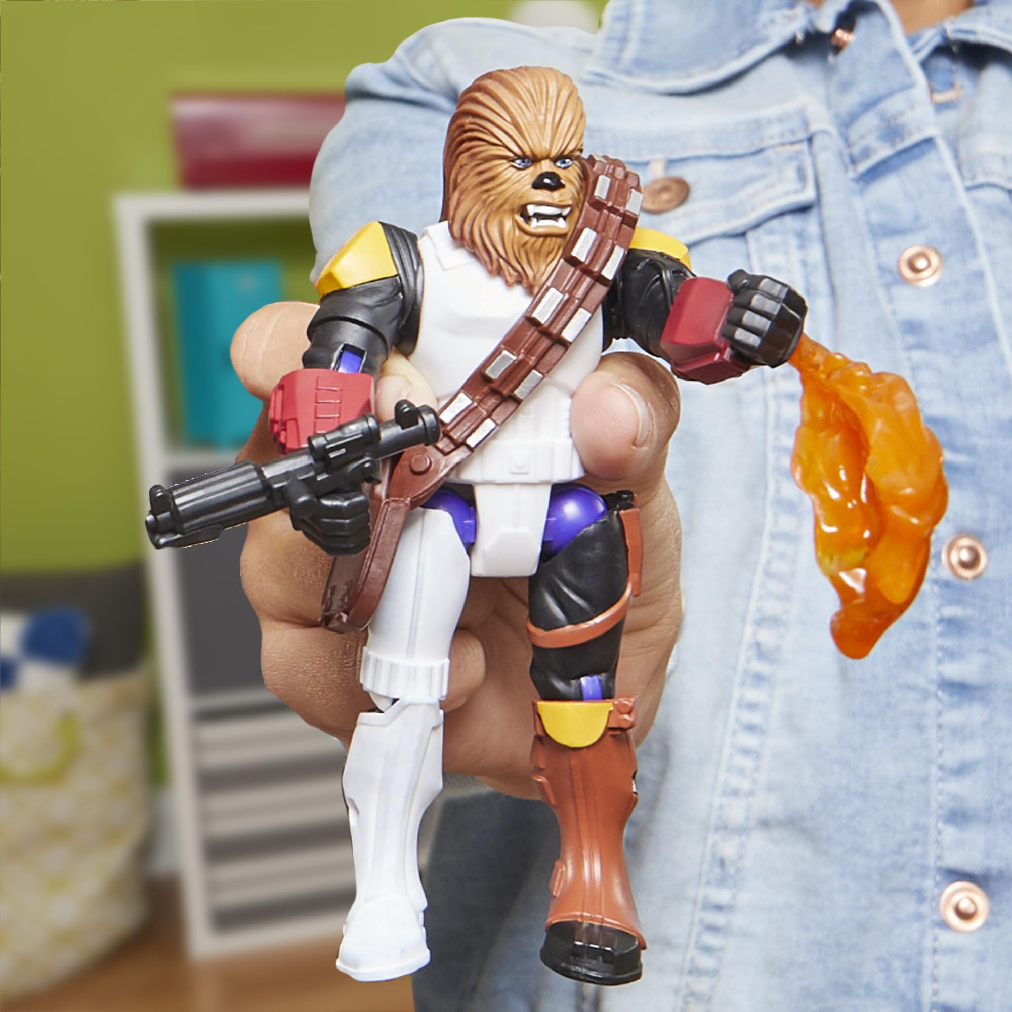 Star Wars MixMashers Chewbacca Figure with Boba Fett Gauntlet – 12cm Customizable Action Toy