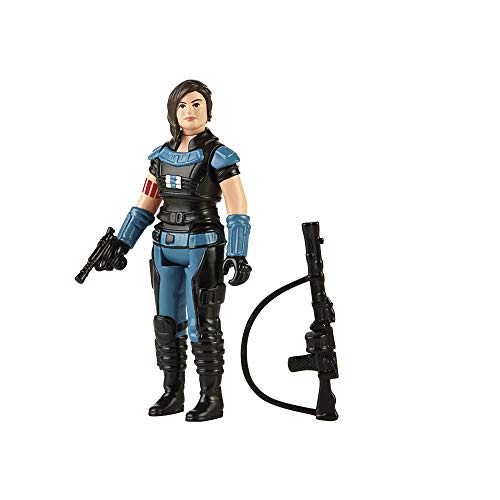 STAR WARS Retro Collection Cara Dune 3.75-Inch Action Figure with Accessories, Blue Packaging, Ages 4+