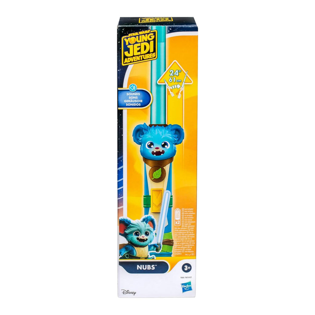 STAR WARS Young Jedi Adventures Nubs Electronic Lightsaber – Blue, Extendable, Sound Effects, Ages 3+