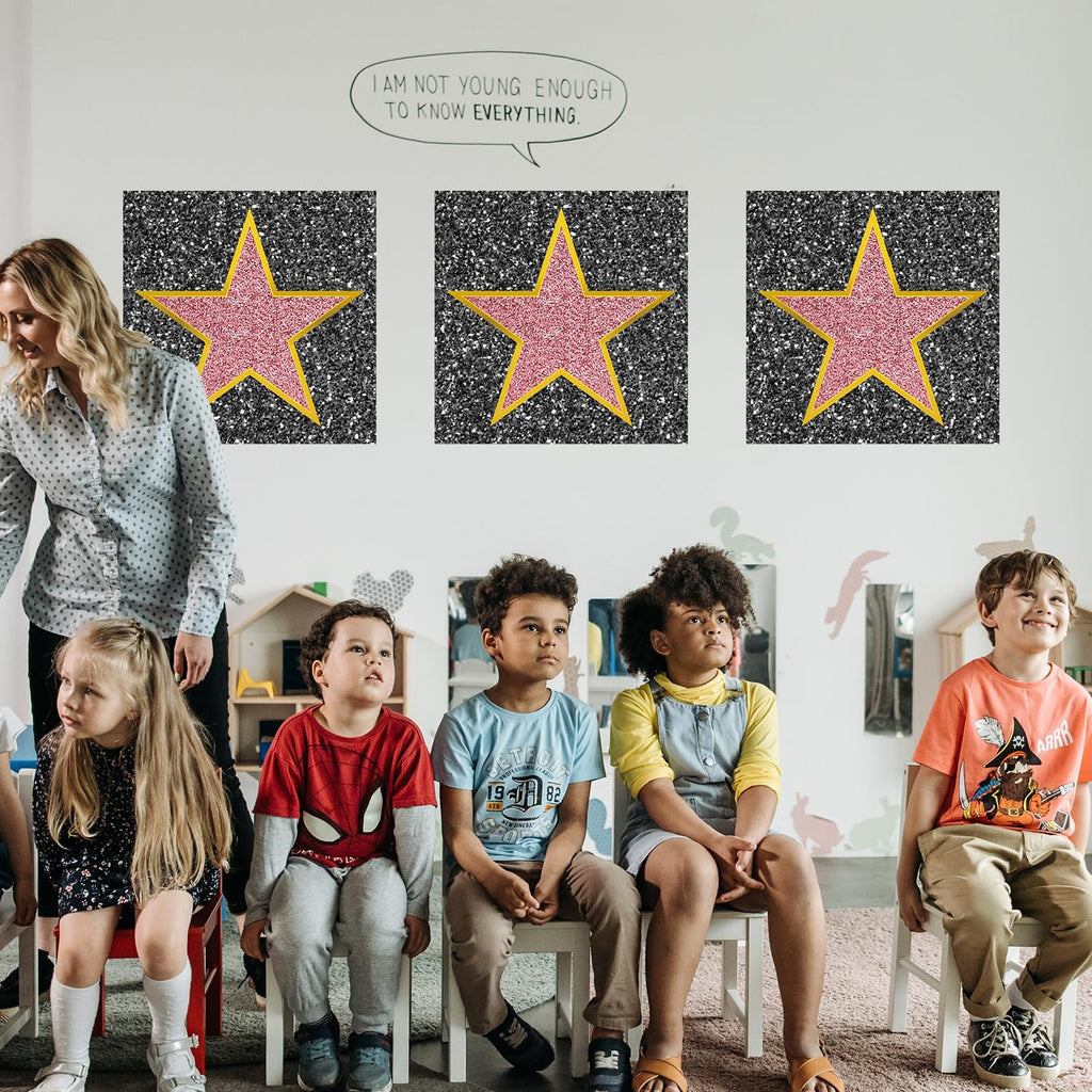 Starboling 25 Movie Star Stickers – Hollywood Oscar Party Decorations with Marker
