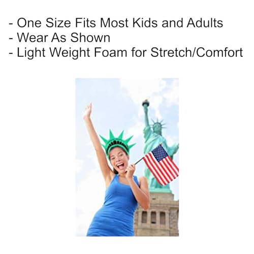 Statue of Liberty Foam Crown Visor – Made in USA, One Size for Kids & Adults