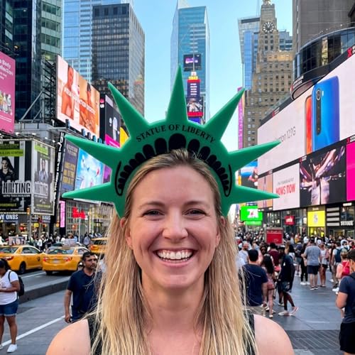 Statue of Liberty Foam Crown Visor – Made in USA, One Size for Kids & Adults
