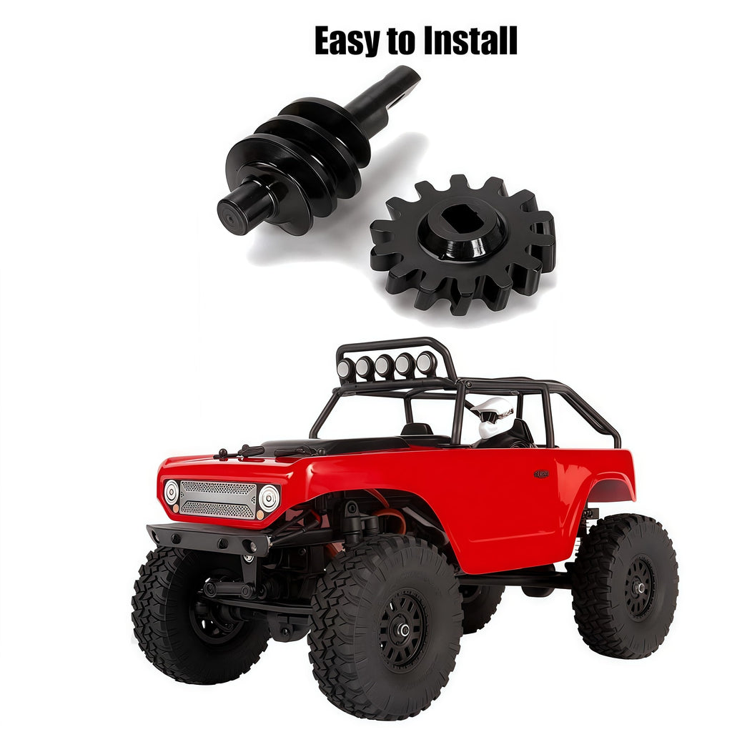 Steel Axle Overdrive Differential Gear Set 13T/2T for Axial SCX24 RC Crawlers – Front & Rear