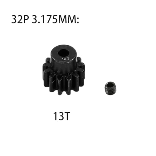 Steel Pinion Gear Set 32P 3.175mm Shaft 10T-14T for 1/10 RC Crawler Trucks