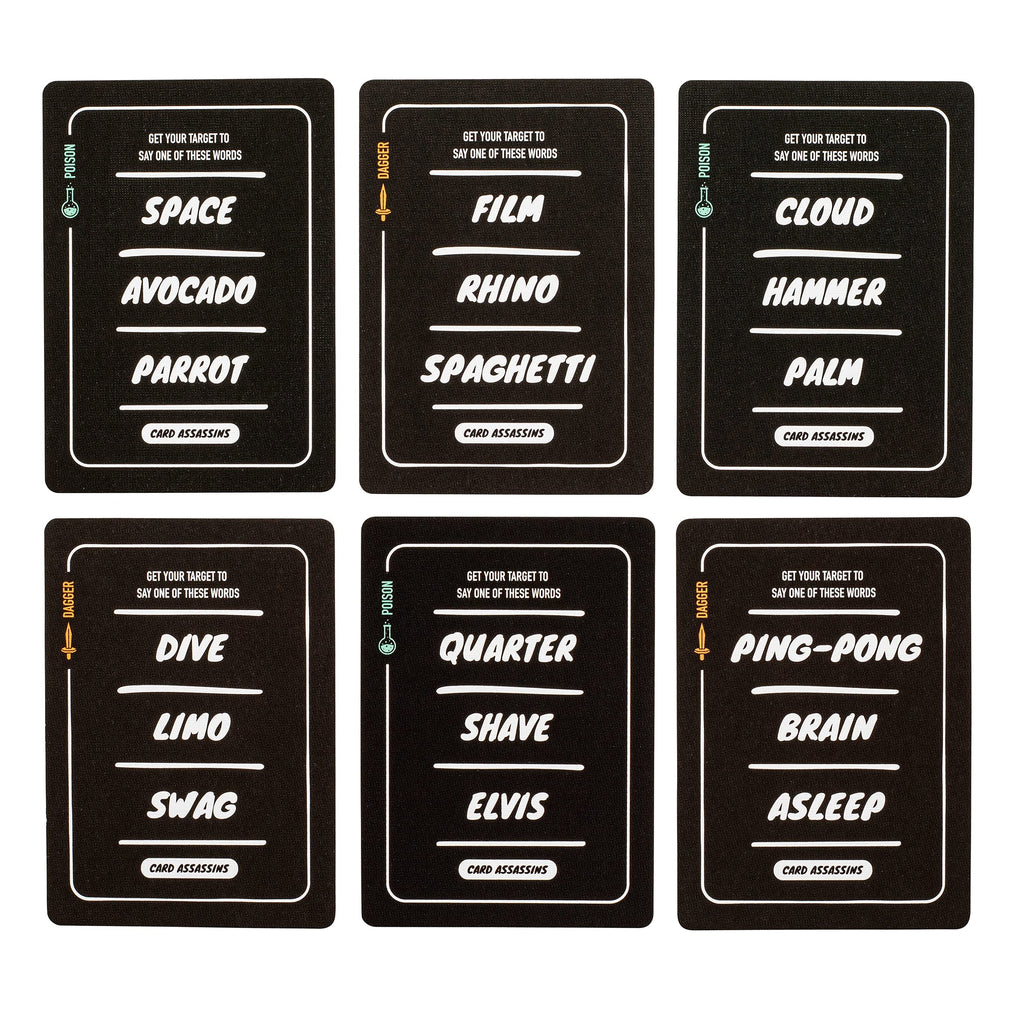 Stellar Factory Card Assassins Party Game - Word Elimination Fun for 3-6 Players, Ages 12+