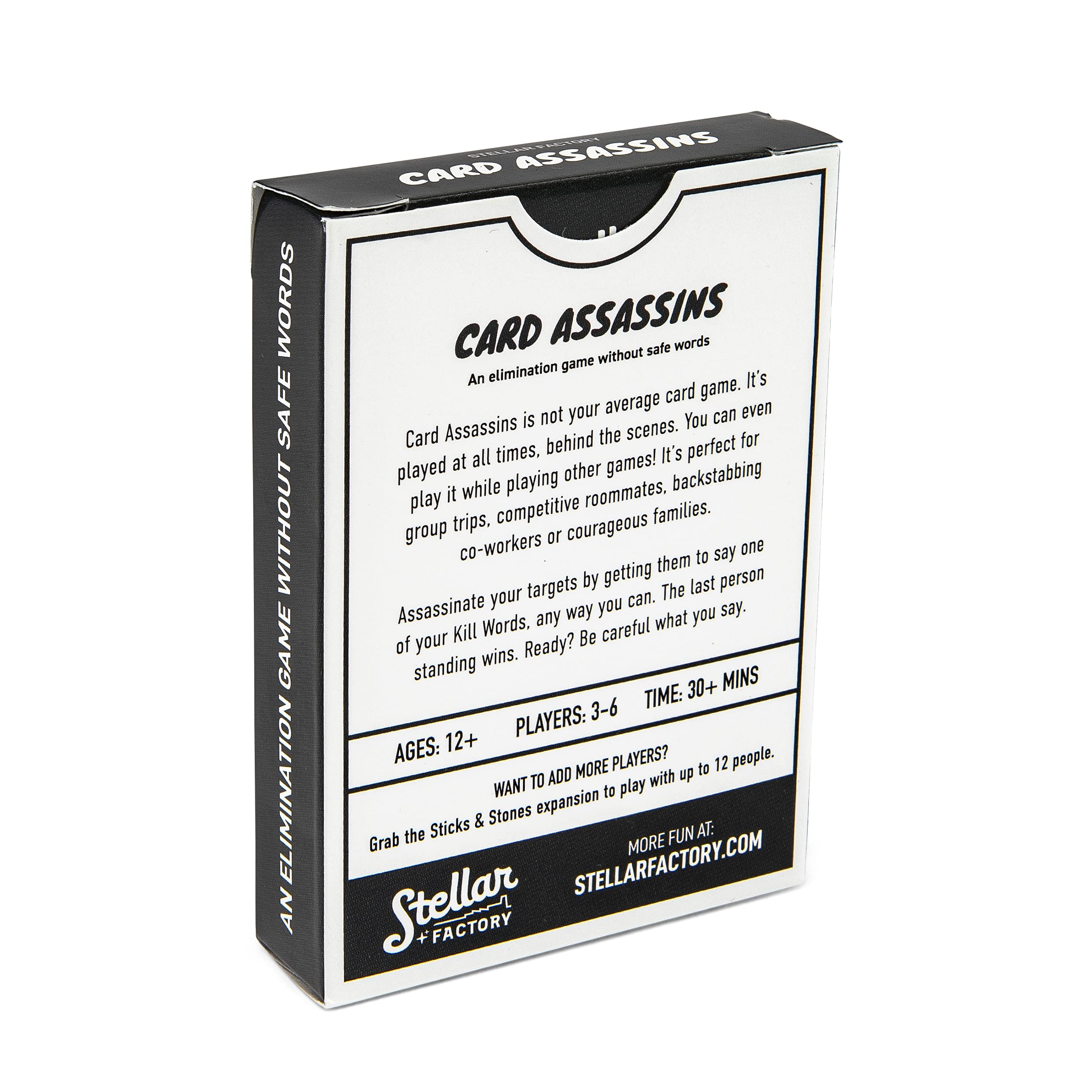 Stellar Factory Card Assassins Party Game - Word Elimination Fun for 3-6 Players, Ages 12+