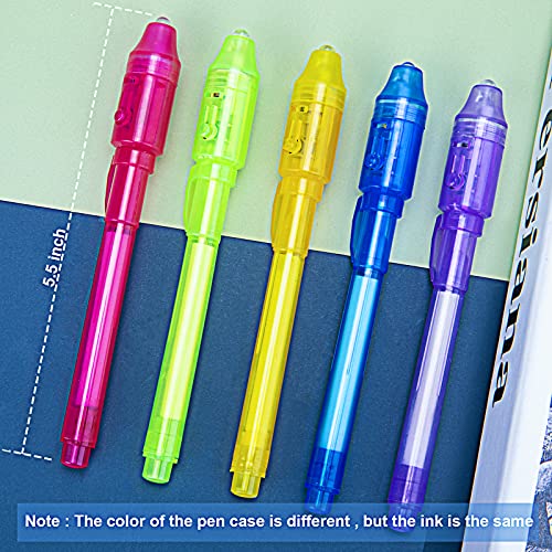 STENDA 16-Pack Invisible Ink Pens for Kids – Spy Pens with UV Light, Secret Message Markers for Party Favors, Classroom Prizes, and Birthday Gifts