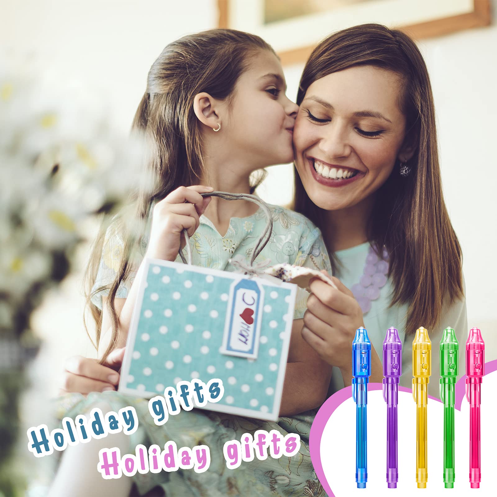 STENDA 16-Pack Invisible Ink Pens for Kids – Spy Pens with UV Light, Secret Message Markers for Party Favors, Classroom Prizes, and Birthday Gifts
