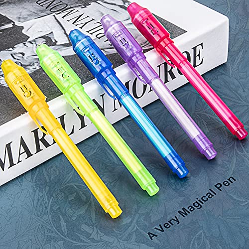 STENDA 16-Pack Invisible Ink Pens for Kids – Spy Pens with UV Light, Secret Message Markers for Party Favors, Classroom Prizes, and Birthday Gifts