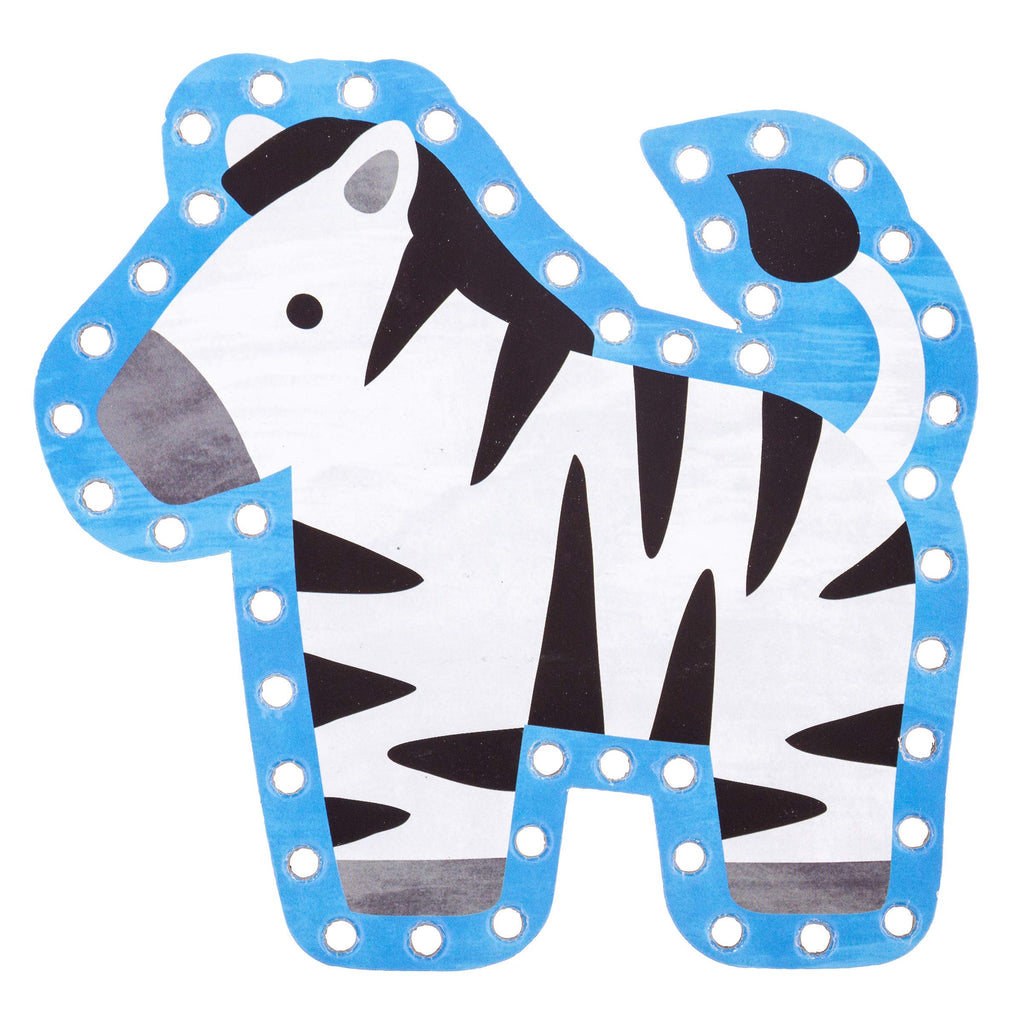 Stephen Joseph Zoo Lacing Cards Set – 5 Double-Sided Cards for Fine Motor Skills