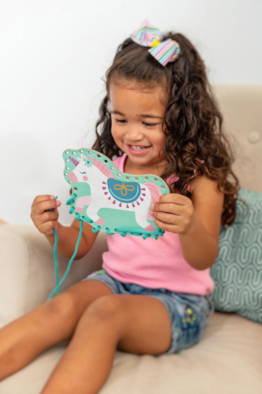 Stephen Joseph Zoo Lacing Cards Set – 5 Double-Sided Cards for Fine Motor Skills