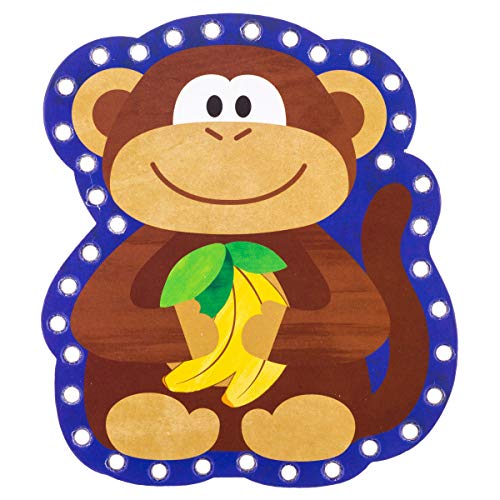 Stephen Joseph Zoo Lacing Cards Set – 5 Double-Sided Cards for Fine Motor Skills