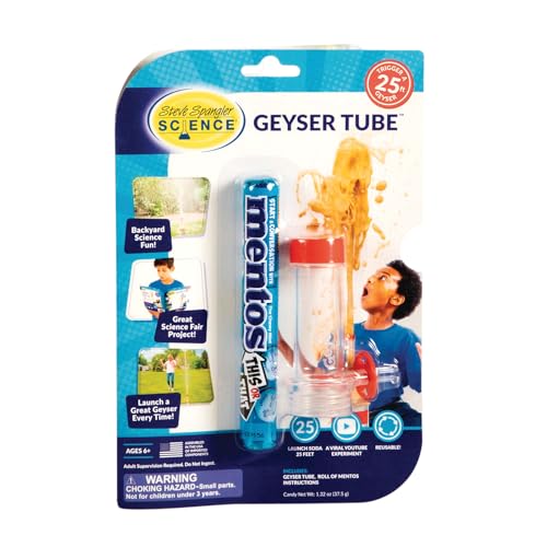 Steve Spangler Science Geyser Tube: Mentos & Soda Chemical Reaction Experiment for Kids – STEM Science Kit