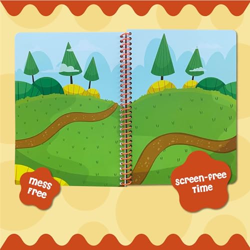 Stick4Ever Jelly Sticker Book - Park Theme - 50 Reusable Waterproof Stickers for Toddlers, Road Trip Activity