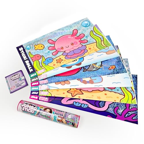 Sticki Rolls Jumbo Stickies 6-Pack Capsule - Amazon Exclusive Sticki Seas Wall Décor for Kids 5+