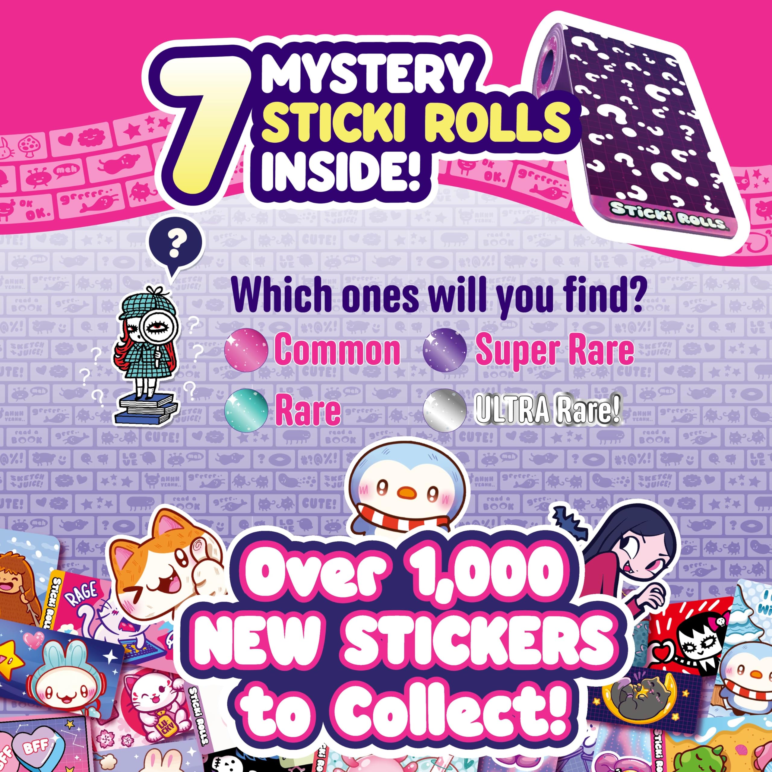 Sticki Rolls Series 2 – Wearable Sticker Bracelet and Collection Book with 120 Holographic Mini Stickers