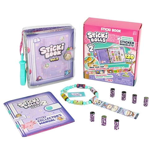Sticki Rolls Series 2 – Wearable Sticker Bracelet and Collection Book with 120 Holographic Mini Stickers