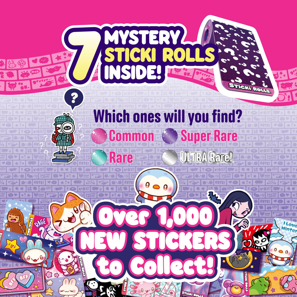Sticki Rolls Series 2 – Wearable Sticker Bracelet and Collection Book with 120 Holographic Mini Stickers
