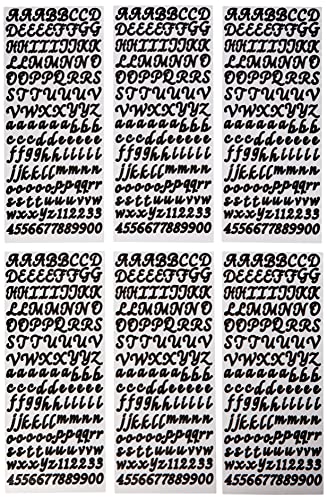 Sticko Black Script Alphabet Stickers – 840 Reusable Vinyl Letters for Scrapbooking & Crafts