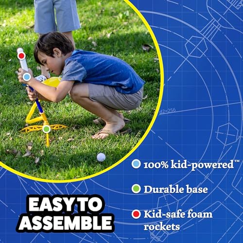 Stomp Rocket Jr Glow Rocket Refills – 6 Glow-in-the-Dark Foam Rockets for Kids Ages 3+