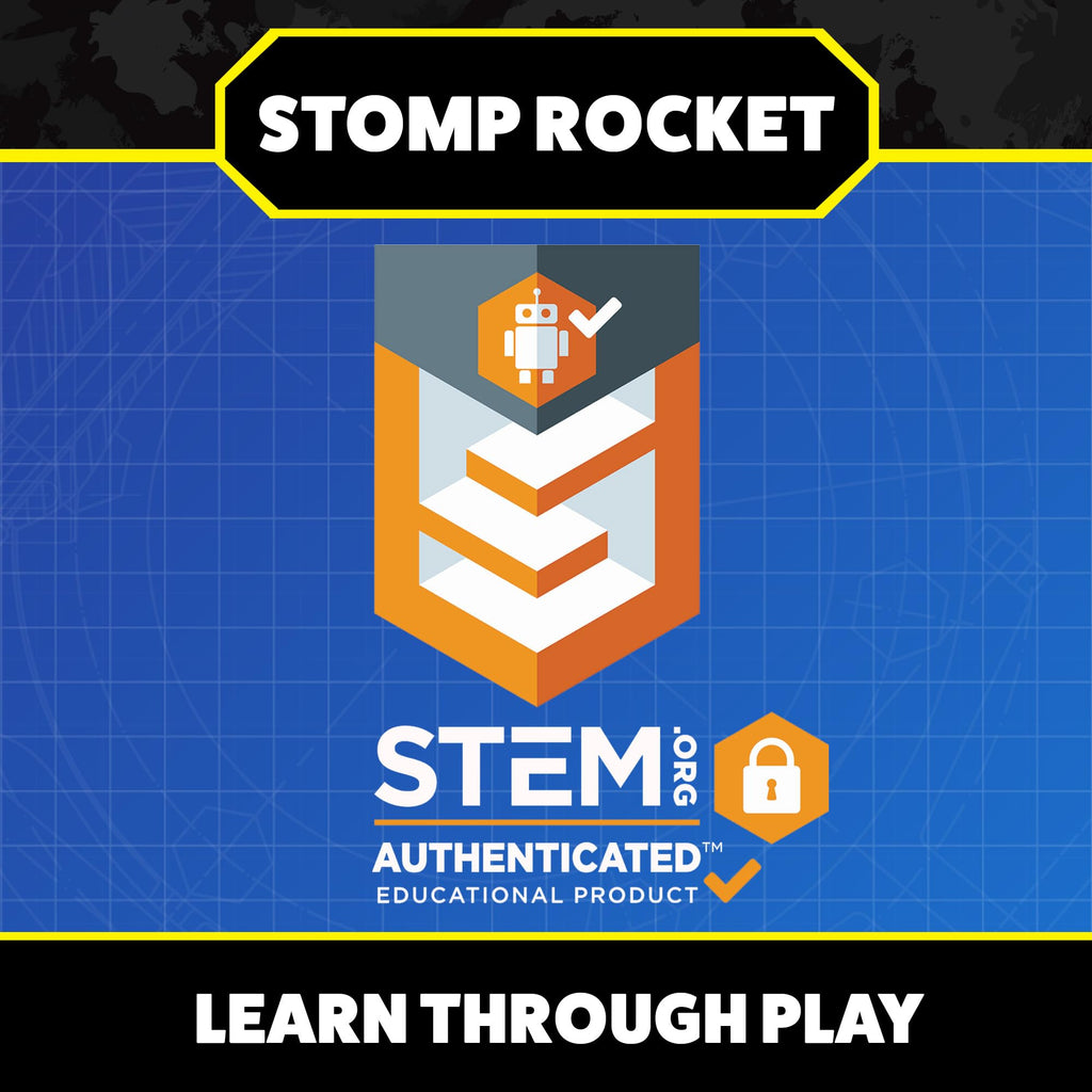 Stomp Rocket Jr Glow Rocket Refills – 6 Glow-in-the-Dark Foam Rockets for Kids Ages 3+
