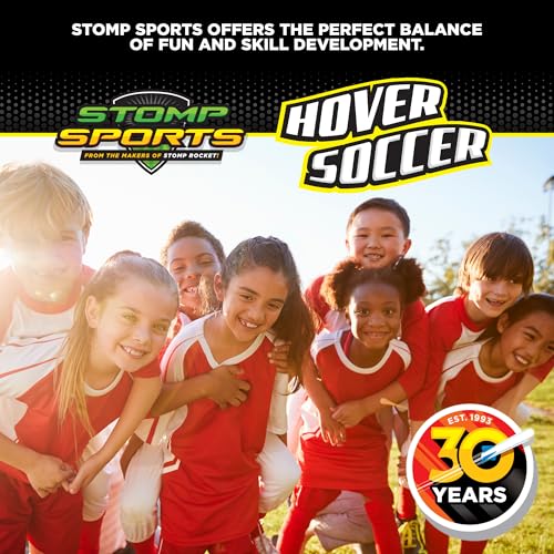 Stomp Sports Hover Soccer – Indoor Air Soccer Toy with LED Lights and Foam Bumpers for Kids Ages 3-8