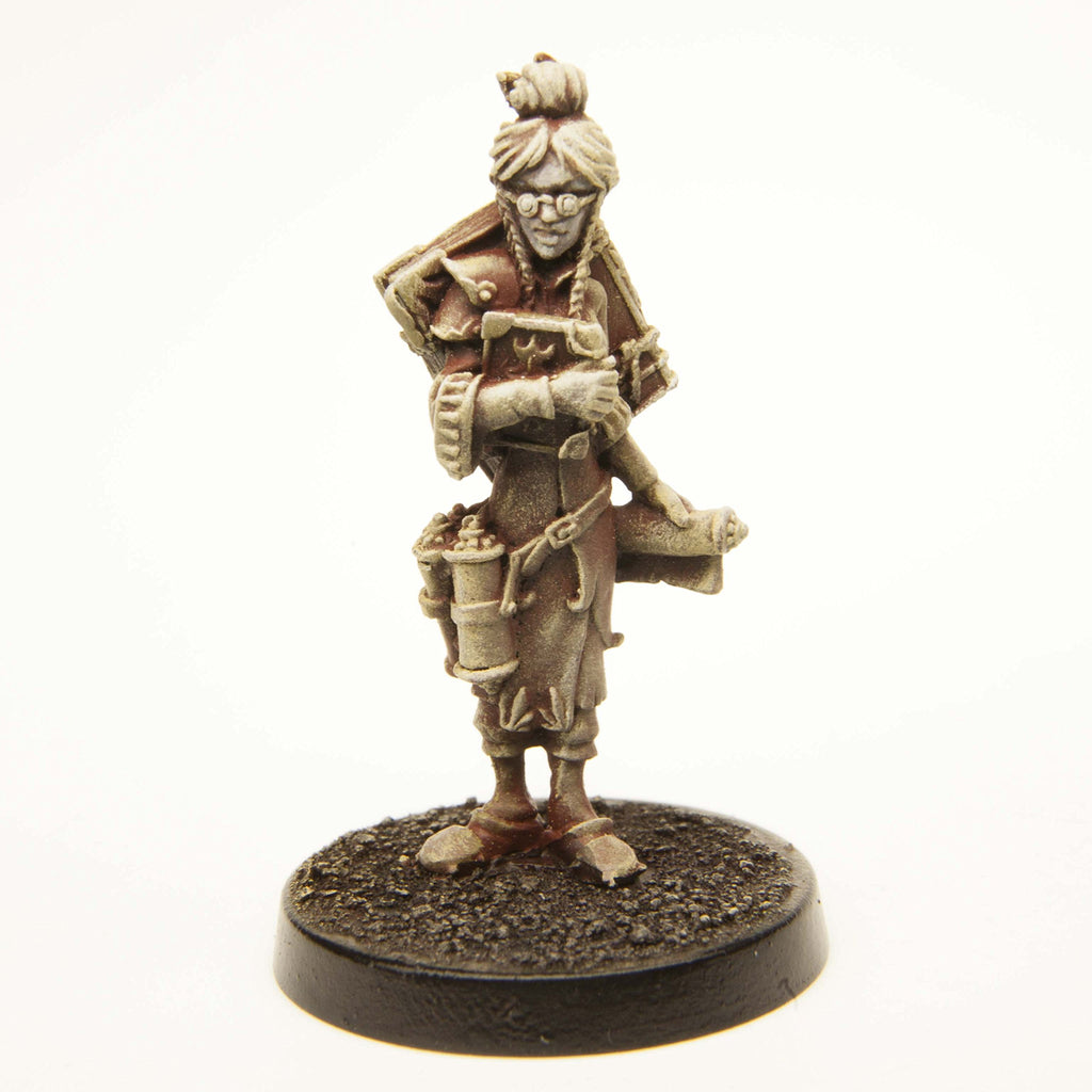 Stonehaven Elf Librarian Miniature – 36mm Pewter Figure for Tabletop RPGs