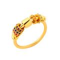 STORYJEWELLERY Fidget Ring for Women - 18K Gold Plated Spinner Ring, Size 8, Anxiety Relief Jewelry