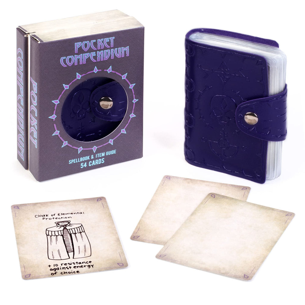 Stratagem Pocket Compendium Spellbook Holder – 26 Pages, 54 Cards, Tome of Dread, D&D 5E Compatible