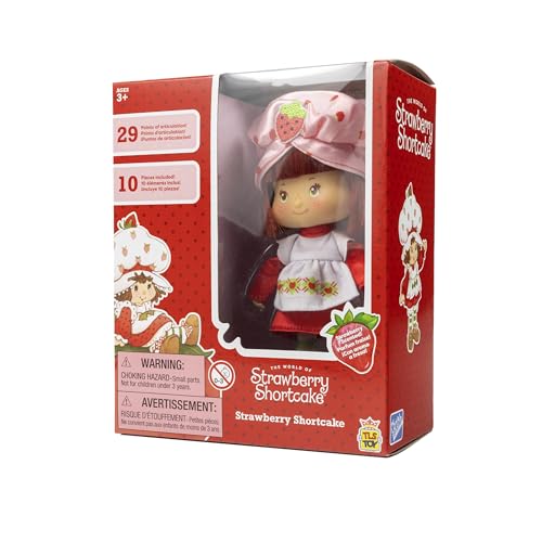 Strawberry Shortcake 5.5" Poseable Fashion Doll – Scented Hair, 29 Articulation Points, Surprise Accessories