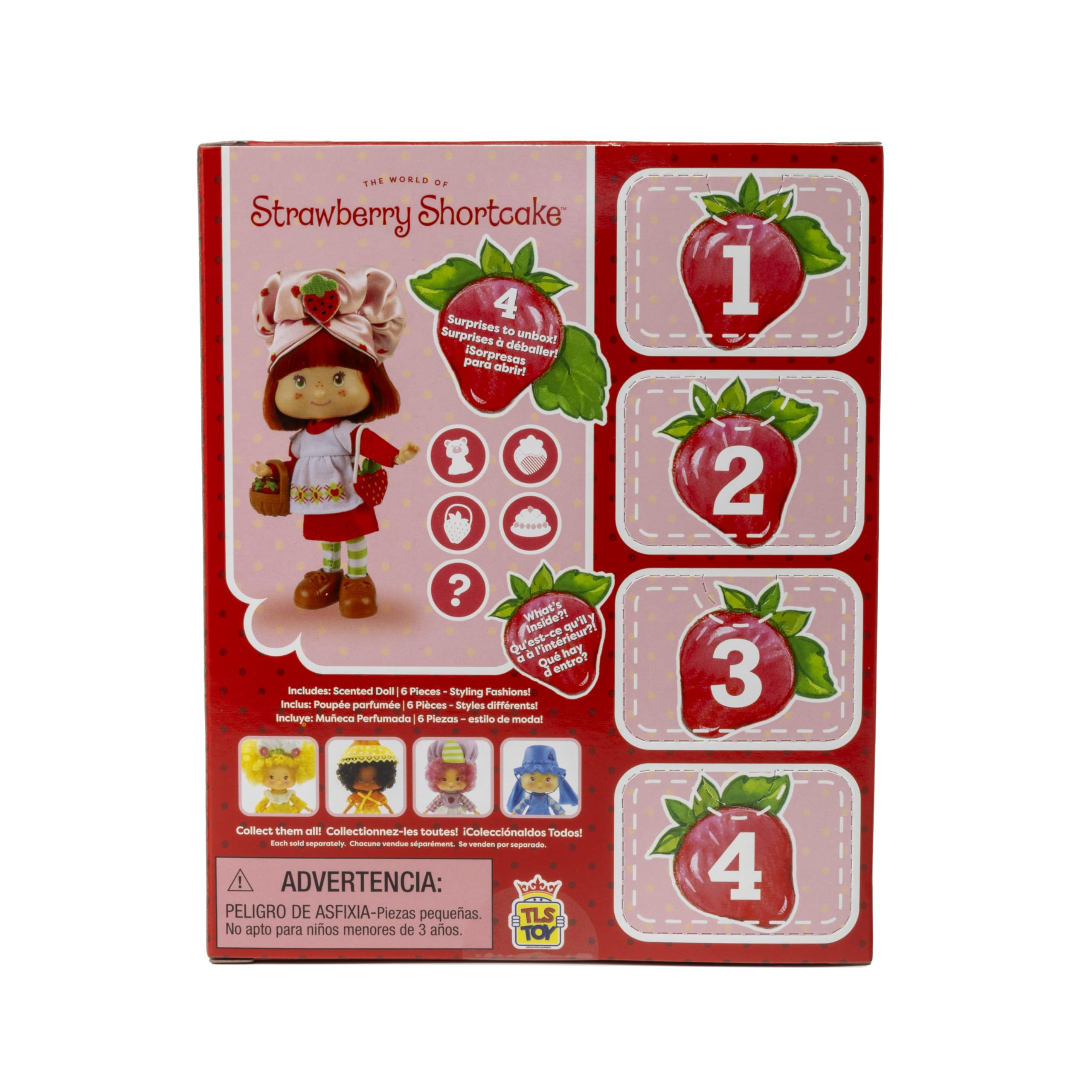 Strawberry Shortcake 5.5" Poseable Fashion Doll – Scented Hair, 29 Articulation Points, Surprise Accessories