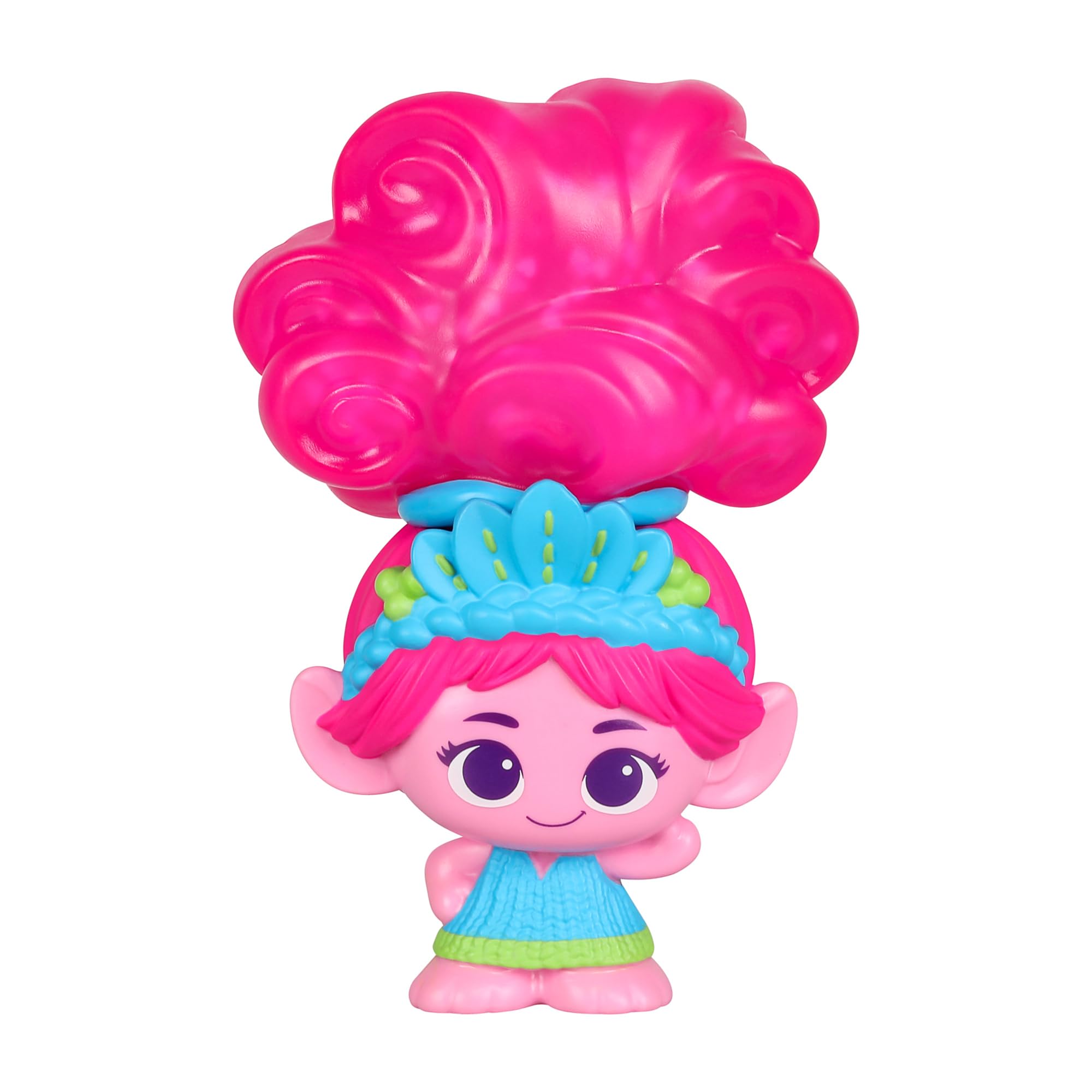 Stretchy Hair Poppy – DreamWorks Trolls Band Together Doll with Squishy, Glitter-Filled Hair