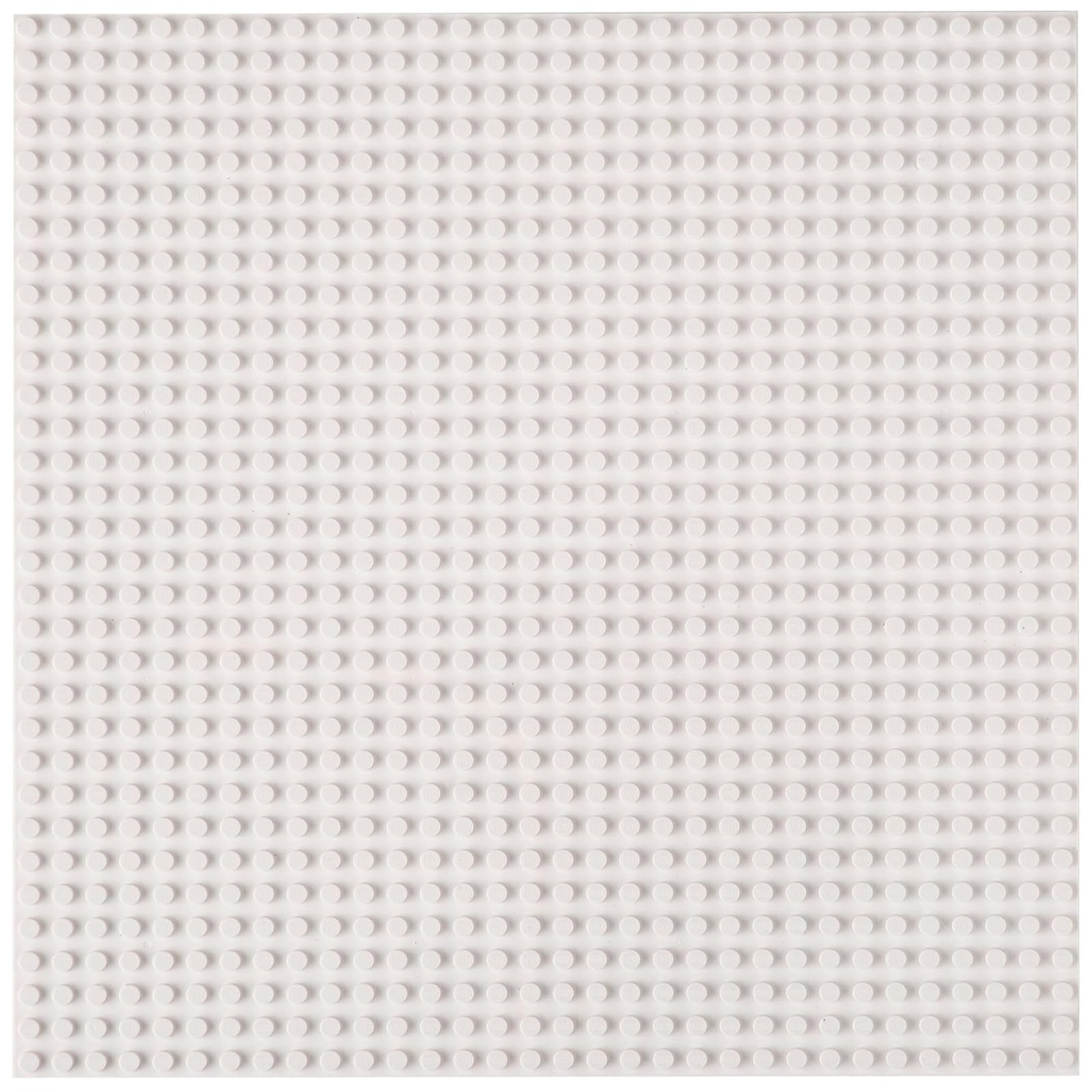 Strictly Briks 10x10 White Stackable Base Plate – 32x32 Pegs Compatible with Major Brick Brands