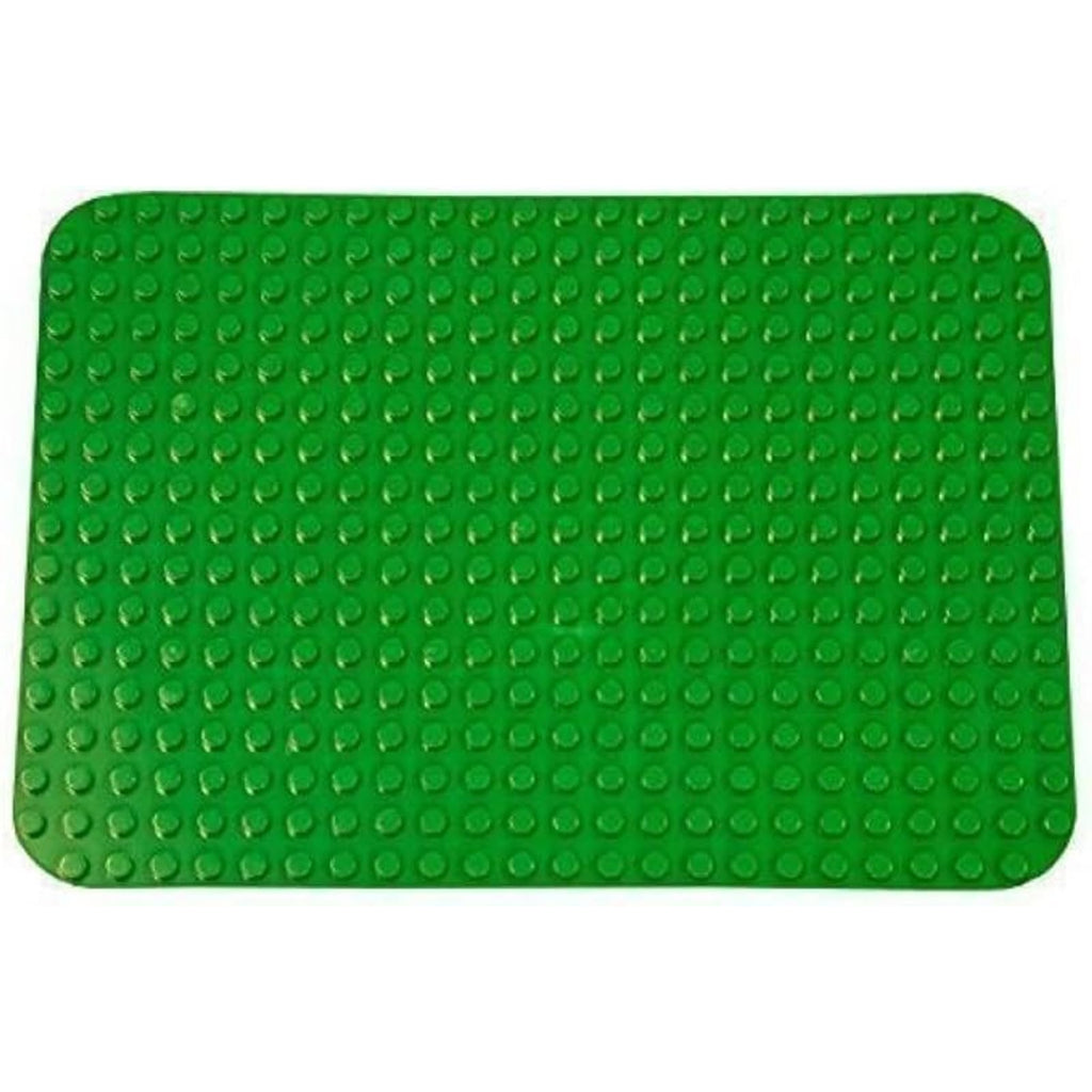 Strictly Briks Big Building Baseplate - Green 15x10.5 Inch Compatible with Duplo Blocks