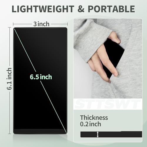 STTSWT 6.5 Inch LCD Writing Tablet: Lightweight Reusable Digital Notepad for Adults
